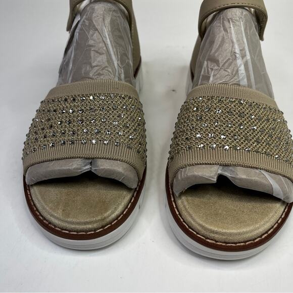 Easy Spirit Women's Jaela Embellished eFlex Flat sandals beige gold - 8.5 - Picture 5 of 12